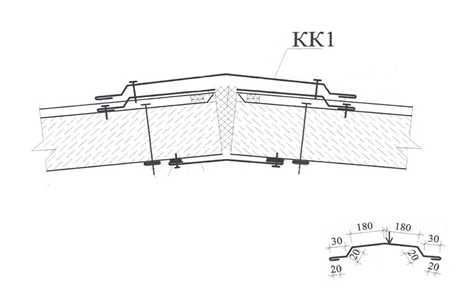 соединение кровельных панелей<br> кк1
